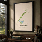 Cabot Cliffs Golf Course Map Print Poster | Nova Scotia Canada Golf Wall Art