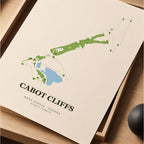 Cabot Cliffs Golf Course Map Print Poster | Nova Scotia Canada Golf Wall Art