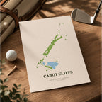Cabot Cliffs Golf Course Map Print Poster | Nova Scotia Canada Golf Wall Art