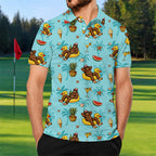 Bigfoot Pool Party Golf Polo Shirt - Golf Gift for Golfers