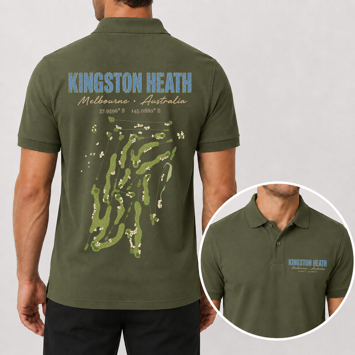 Kingston Heath Golf Polo Shirt - Golf Gift for Golfers