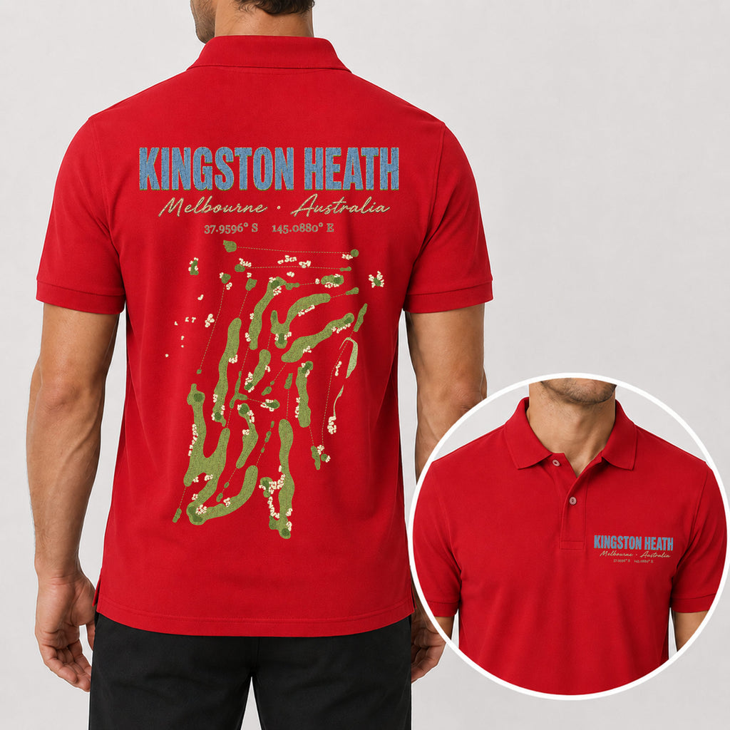Kingston Heath Golf Polo Shirt - Golf Gift for Golfers
