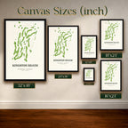 Kingston Heath Golf Course Map Print Poster | Australia Golf Wall Art Decor
