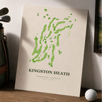 Kingston Heath Golf Course Map Print Poster | Australia Golf Wall Art Decor
