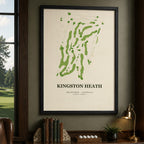 Kingston Heath Golf Course Map Print Poster | Australia Golf Wall Art Decor