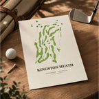 Kingston Heath Golf Course Map Print Poster | Australia Golf Wall Art Decor