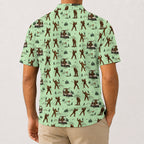 Bigfoot Tropical Surf Golf Polo Shirt - Golf Gift for Golfers