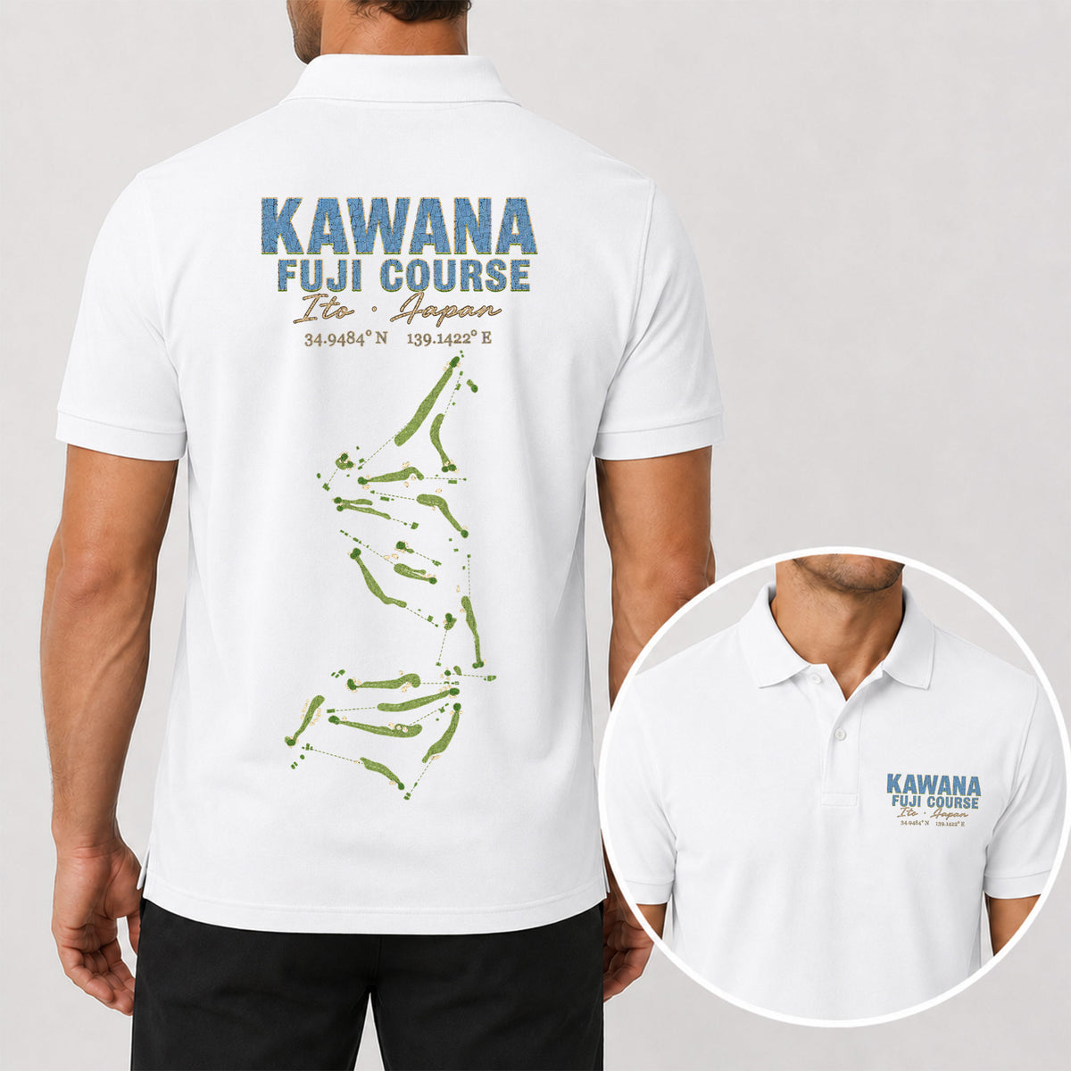 Kawana Fuji Course Golf Polo Shirt - Golf Gift for Golfers