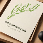 Cape Kidnappers Golf Course Map Print Poster | New Zealand Golf Wall Art Decor