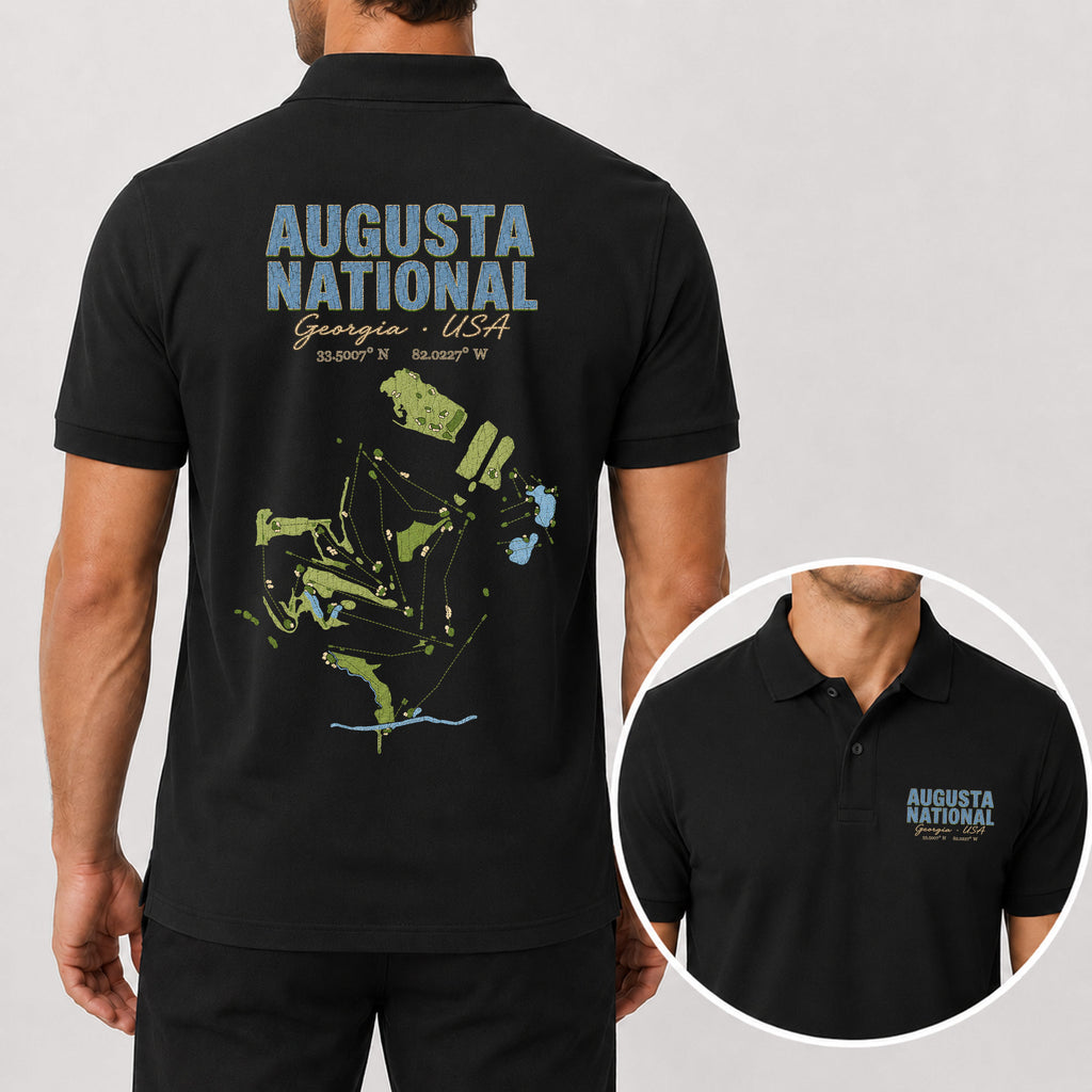 Augusta National Golf Polo Shirt - Golf Gift for Golfers, black