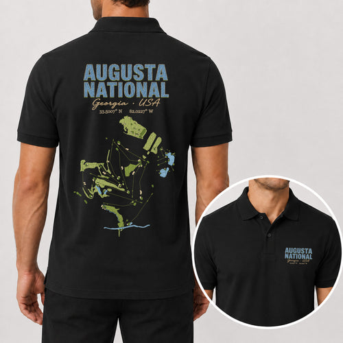 Augusta National Golf Polo Shirt - Golf Gift for Golfers, black