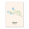 Hirono Golf Club Course Map Print Poster | Japan Golf Wall Art Decor
