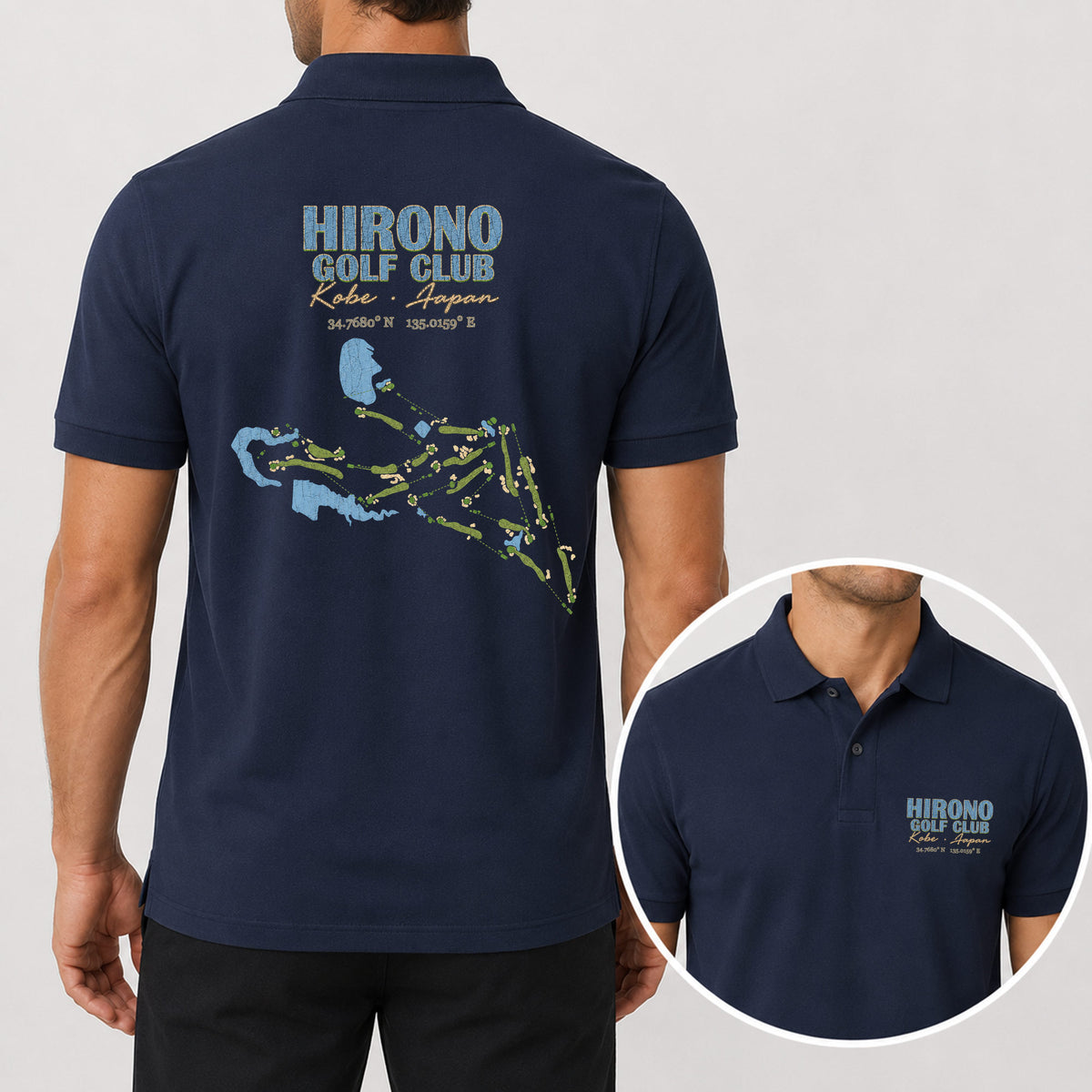Hirono Golf Club Polo Shirt - Golf Gift for Golfers