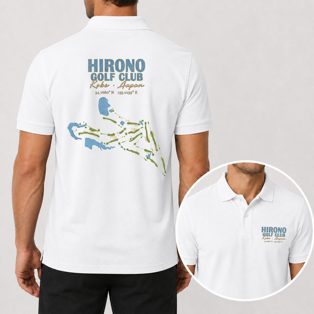 Hirono Golf Club Polo Shirt - Golf Gift for Golfers