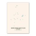 Hong Kong Golf Club Fanling Course Map Print Poster | Hong Kong Golf Wall Art Decor