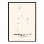 Hong Kong Golf Club Fanling Course Map Print Poster | Hong Kong Golf Wall Art Decor