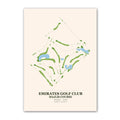 Emirates Golf Club Majlis Course Map Print Poster | Dubai UAE Golf Wall Art Decor
