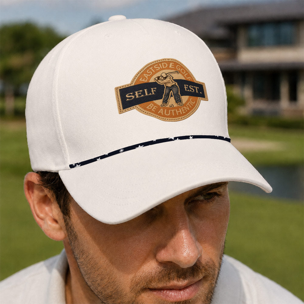 Eastside Golf Be Authentic Performance Rope Hat - Funny Golf Gift for Golfers