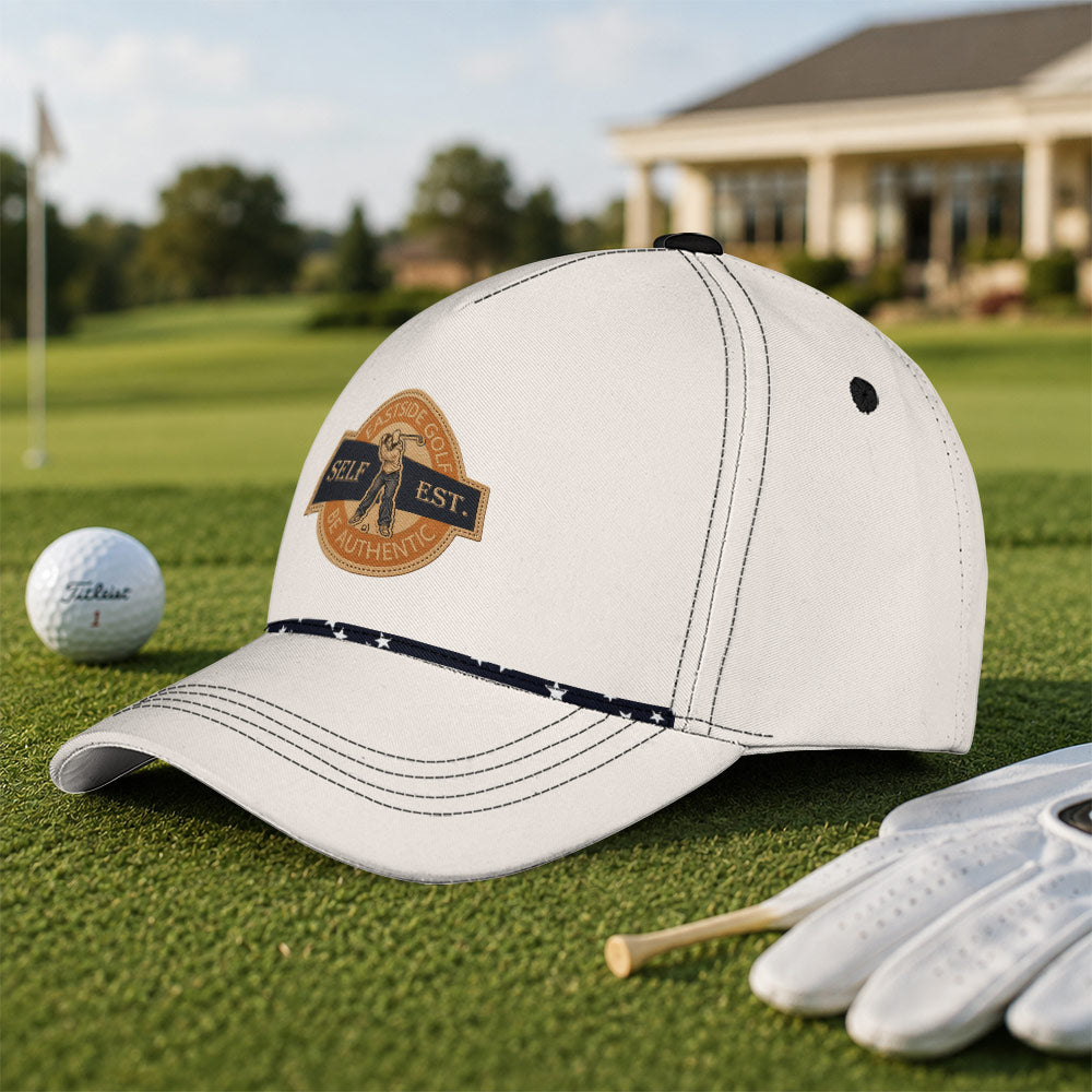 Eastside Golf Be Authentic Performance Rope Hat - Funny Golf Gift for Golfers