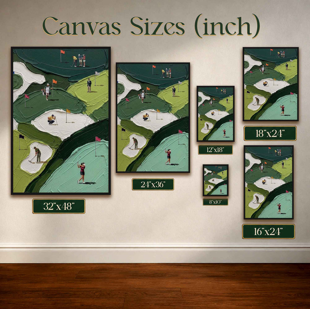 Aerial Golf Course Vintage Golf Poster | Retro Golf Wall Art Decor