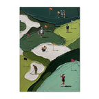 Aerial Golf Course vintage golf poster, retro golf wall art