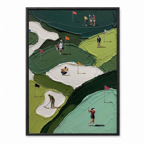 Aerial Golf Course retro golf art print