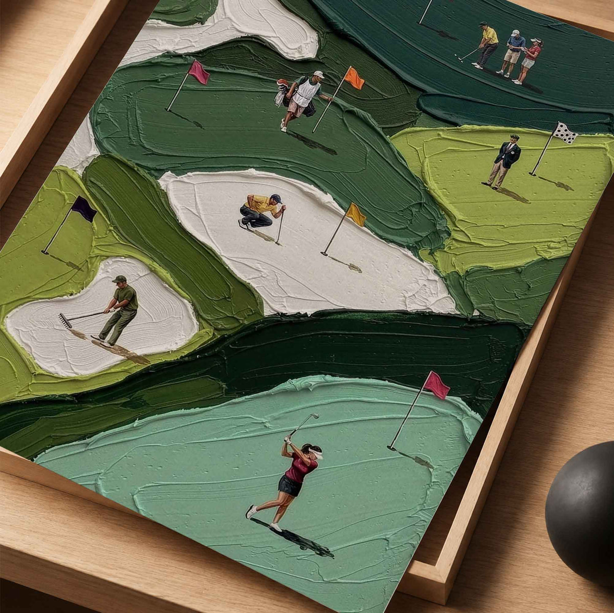 Aerial Golf Course Vintage Golf Poster | Retro Golf Wall Art Decor