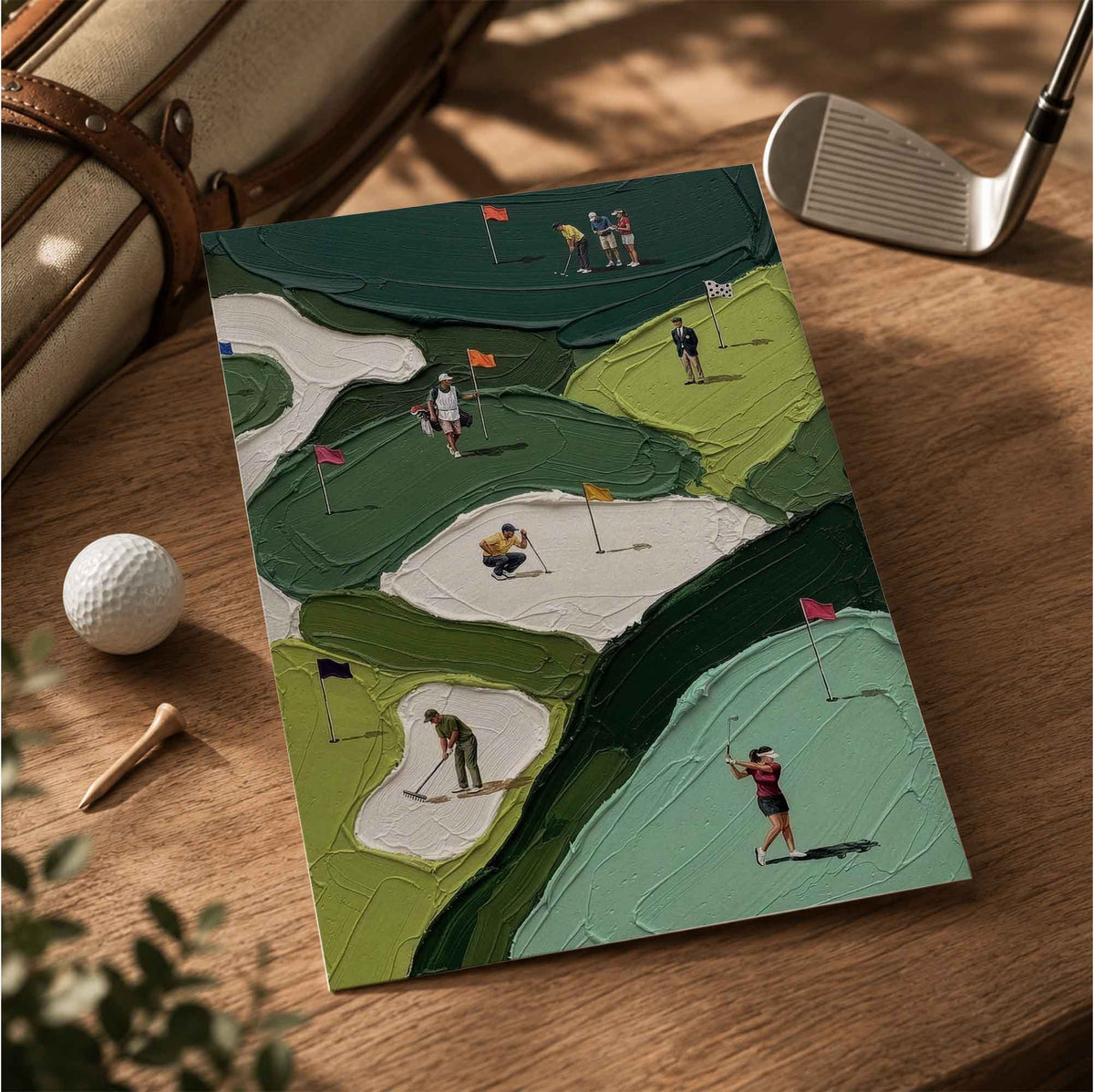 Aerial Golf Course Vintage Golf Poster | Retro Golf Wall Art Decor