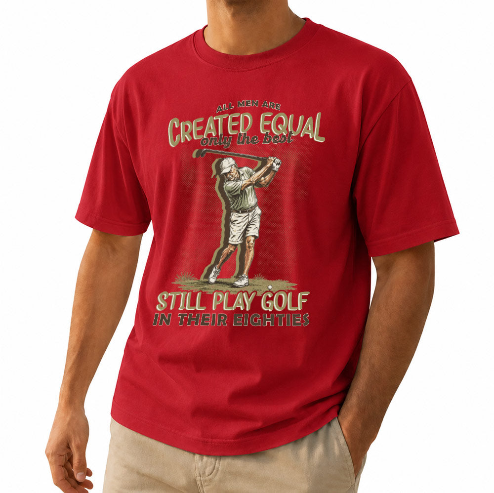 The Best Still Play Golf in Their Eighties Unisex T-Shirt - Funny 80th Birthday Golf Graphic Tee