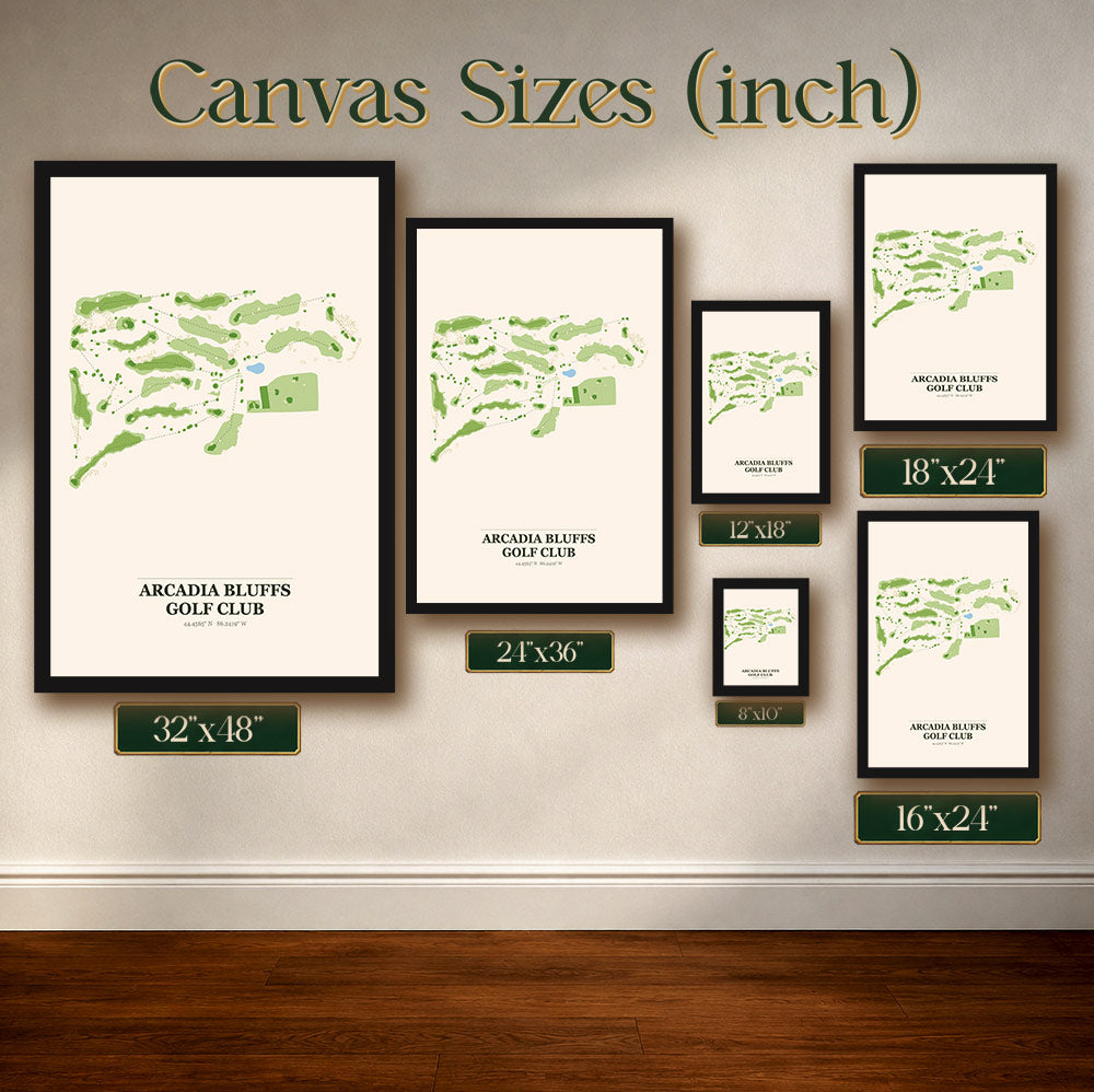 Arcadia Bluffs Golf Course Map Print Poster | Michigan USA Golf Wall Art