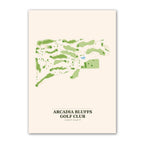 Arcadia Bluffs golf course map print poster, Michigan USA golf wall art