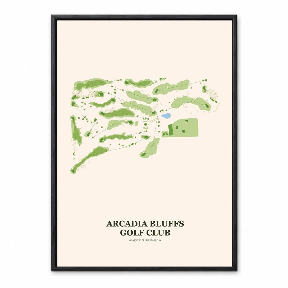 Arcadia Bluffs course map in Michigan USA