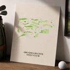 Arcadia Bluffs Golf Course Map Print Poster | Michigan USA Golf Wall Art