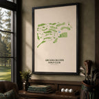 Arcadia Bluffs Golf Course Map Print Poster | Michigan USA Golf Wall Art