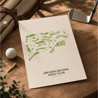 Arcadia Bluffs Golf Course Map Print Poster | Michigan USA Golf Wall Art