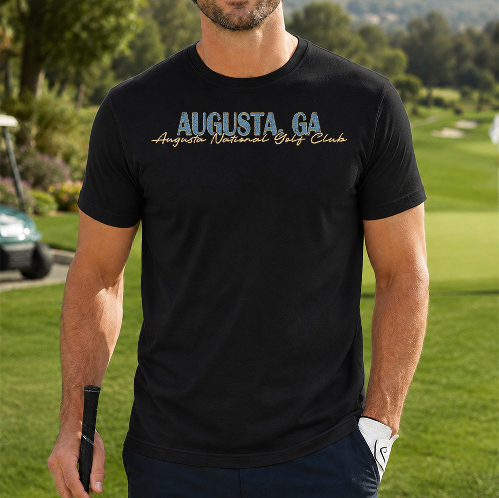 Augusta GA Golf Course Map Unisex T-Shirt - Vintage Golf Club Souvenir Shirt