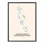 Hammock Beach Resort Ocean course map in South Carolina USA