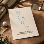 Hammock Beach Resort Ocean Golf Course Map Print Poster | South Carolina USA Golf Wall Art