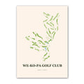 We Ko Pa golf course map print poster, Arizona USA golf wall art