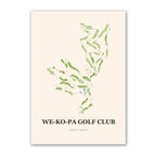 We Ko Pa golf course map print poster, Arizona USA golf wall art