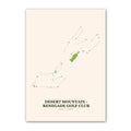 Desert Mountain - Renegade golf course map print poster, Arizona USA golf wall art