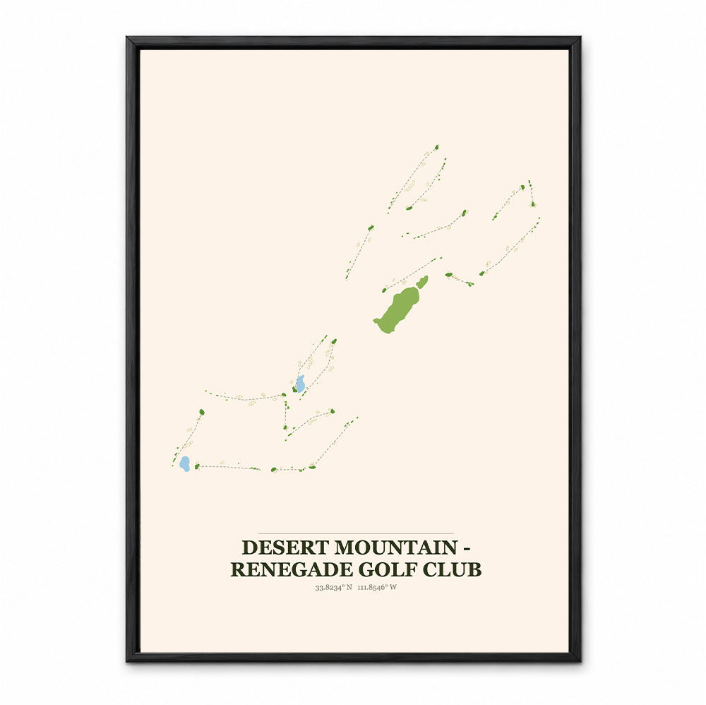 Desert Mountain - Renegade course map in Arizona USA