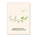Desert Mountain - Chiricahua golf course map print poster, Arizona USA golf wall art