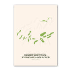 Desert Mountain - Chiricahua golf course map print poster, Arizona USA golf wall art