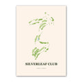 Silverleaf Club golf course map print poster, Arizona USA golf wall art