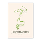 Silverleaf Club golf course map print poster, Arizona USA golf wall art