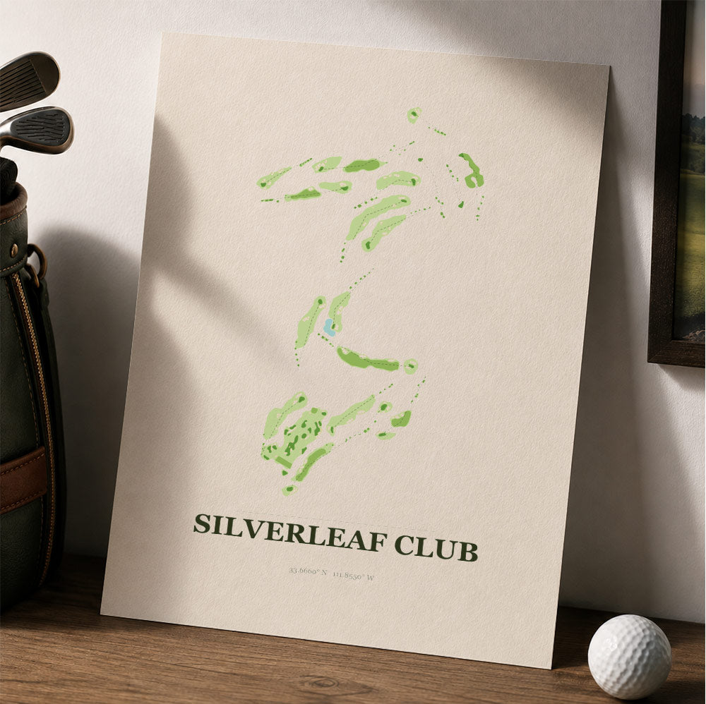 Silverleaf Club Golf Course Map Print Poster | Arizona USA Golf Wall Art