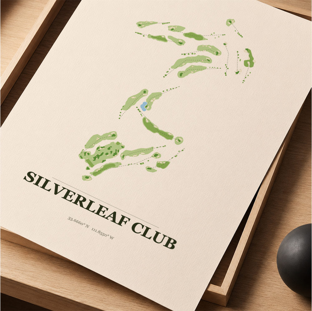 Silverleaf Club Golf Course Map Print Poster | Arizona USA Golf Wall Art