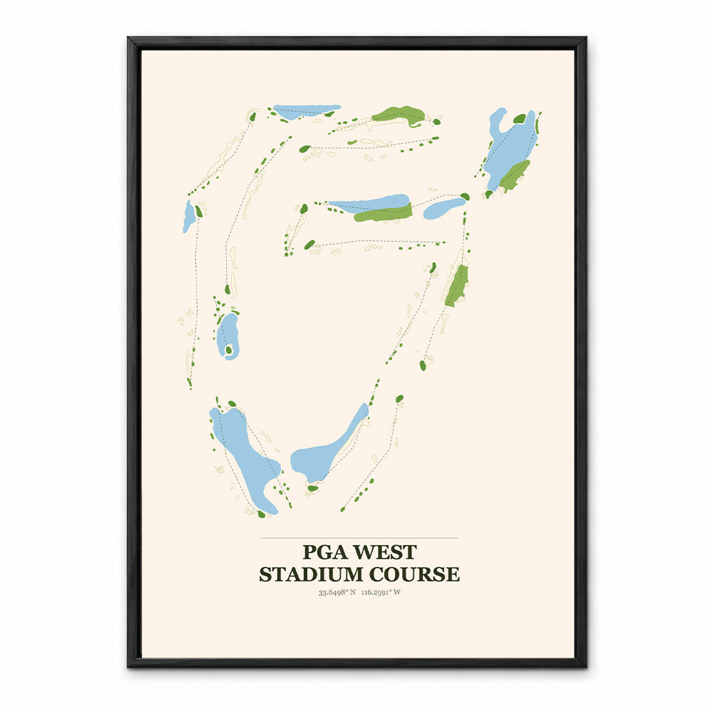 PGA West Stadium course map in California USA
