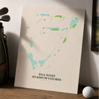 PGA West Stadium Golf Course Map Print Poster | California USA Golf Wall Art